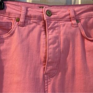 Judy Blue Pink cropped, Wide Leg Jeans